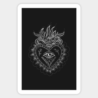 sacred burning heart Sticker